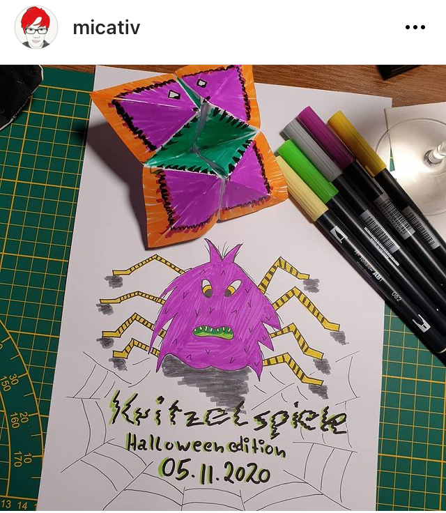 Spinne, Halloween, Kritzelspiele