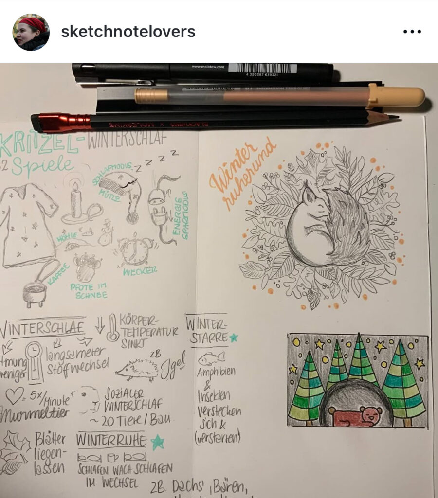 Insta Post von Tanja @sketchnotelovers
